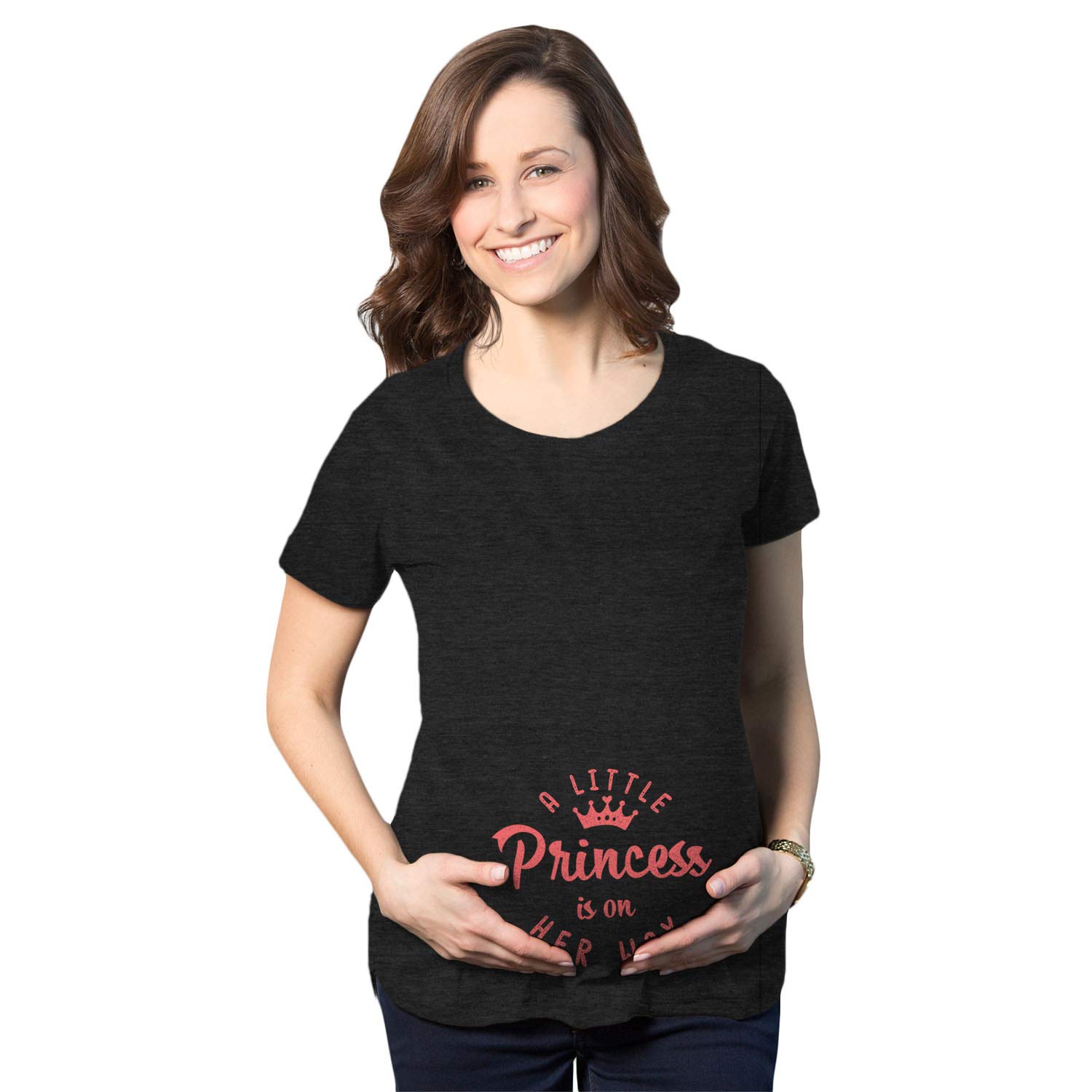 Maternity A Little Princess is On Her Way Cute Royal Pregnancy Tee