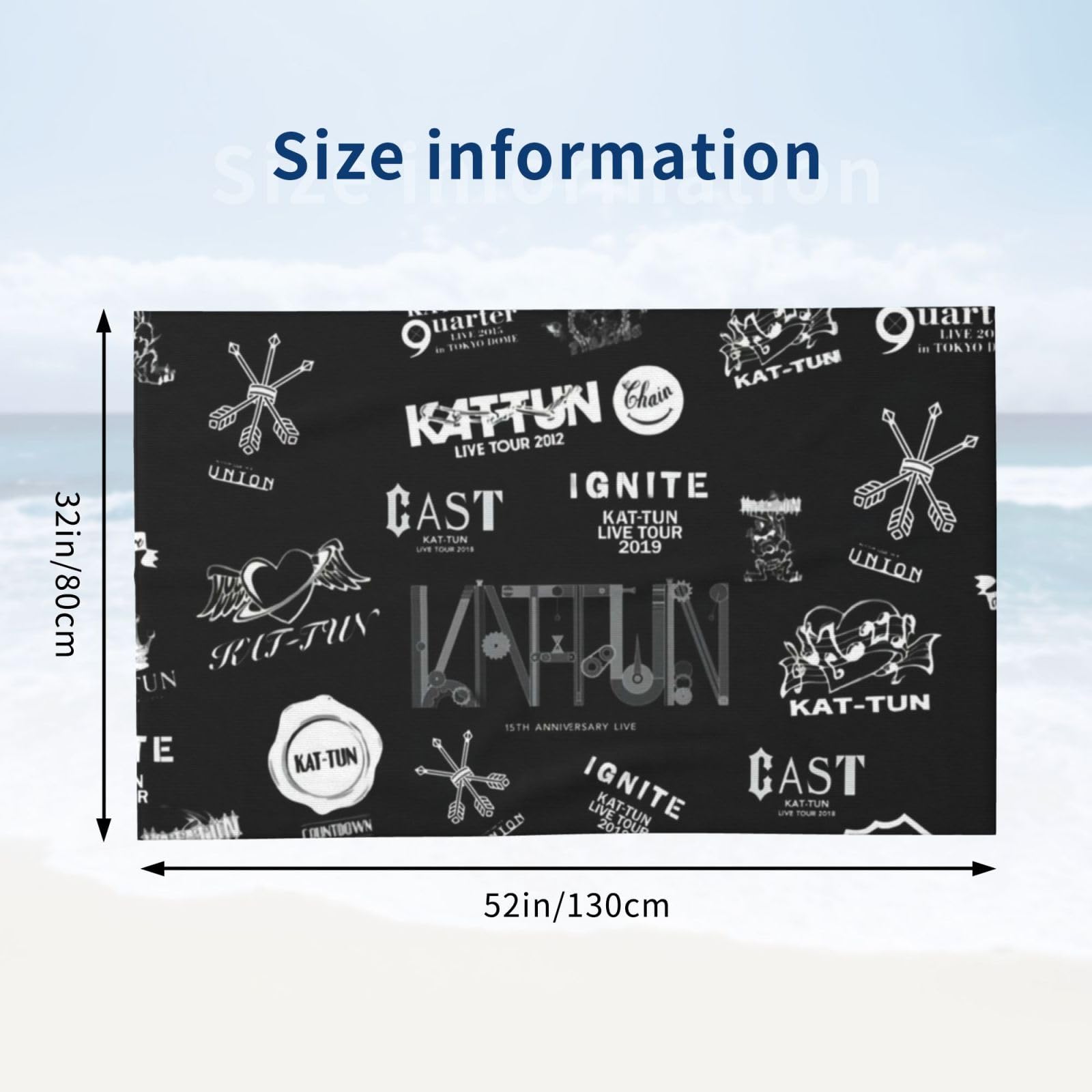 Amazon｜人気 Kat-Tun (1) マイクロファイバー バスタオル ビーチ