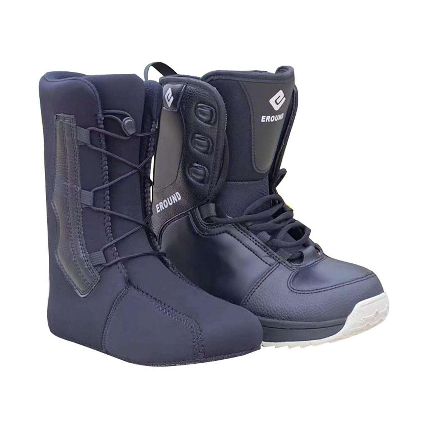 Scarponi da Snowboard da Uomo Scarponi Snowboard Donna Caldi e Comodi Leggero Stivali da Snowboard Allacciati Snowboard Boots Aderenza Elevata e Antiscivolo Taglie 36-46/Nero