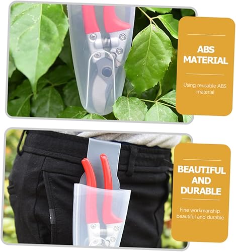 Miniatura 2 de Caja de tijeras transparente de 4 piezas, bolsa de alicates de cintura duradera para almacenamiento seguro de tijeras de jardín y podadoras,