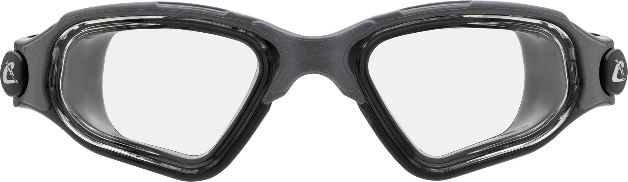 CRESSI Clear Eyes Swim Goggles, Black/Grey, Clear lens
