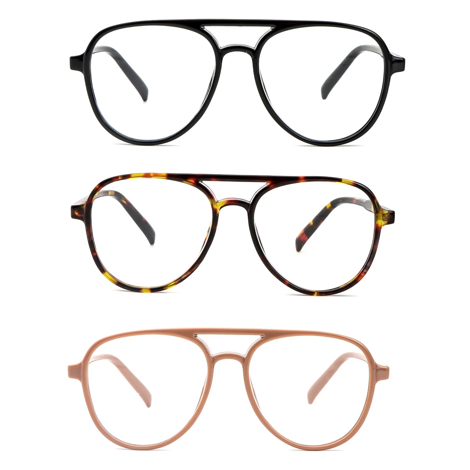 KoKoBin 3 Pack Lesebrille für Frauen Blaulichtfilternde Mode