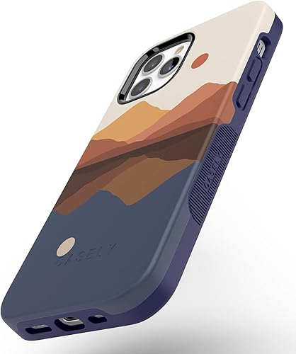 Miniatura 3 de Casely Funda para iPhone 12 Pro Max  Compatible con MagSafe  Los opuestos se atraen  Funda de montaña con bloques de color de día y noche