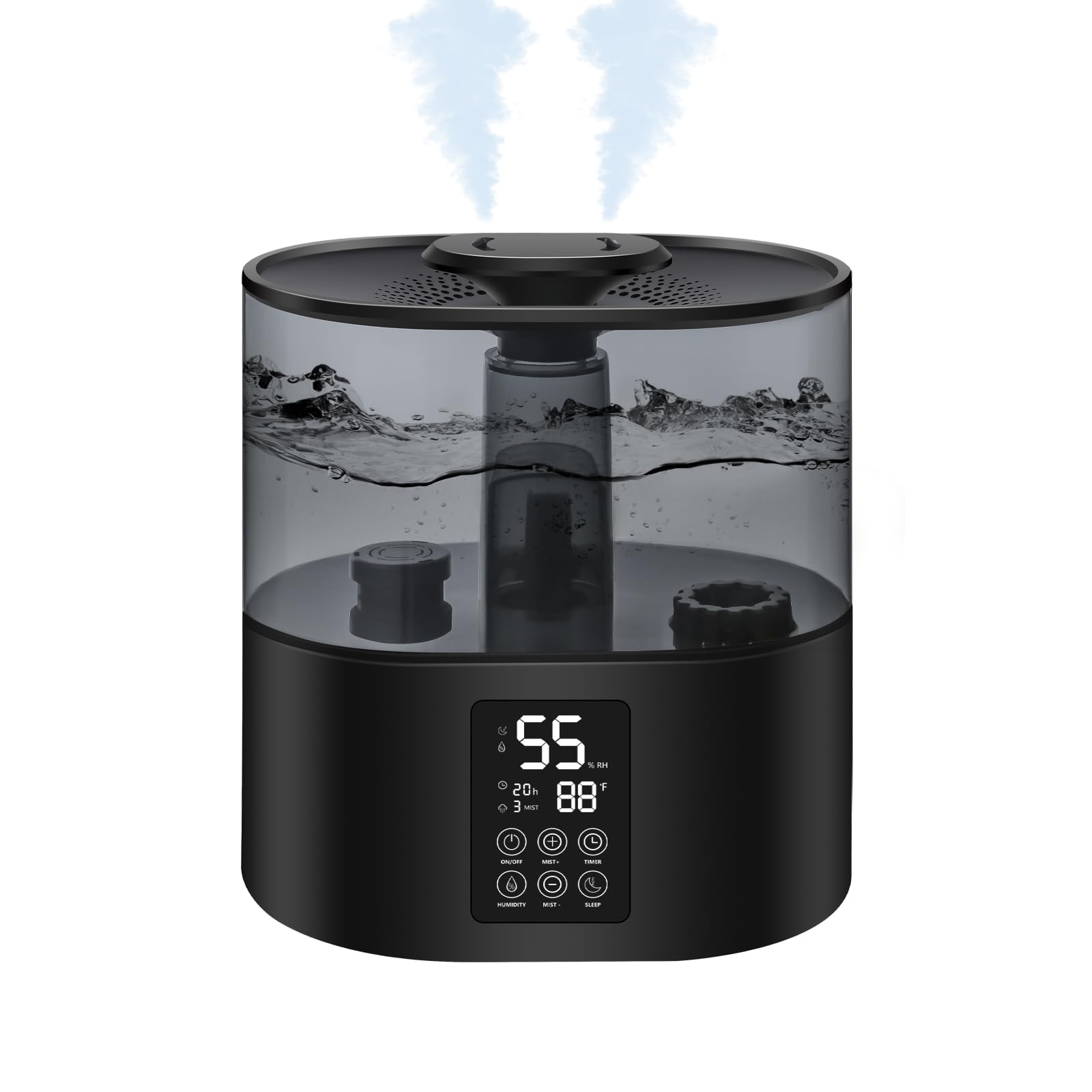 Photo 1 of 3L Humidifiers for Bedroom, Cool Humidifiers for Baby and Plants Mist Top Fill Desk Humidifiers Essential Oil Diffuser, Quiet Humidifiers with Adjustable Mist,360°Nozzle(White)