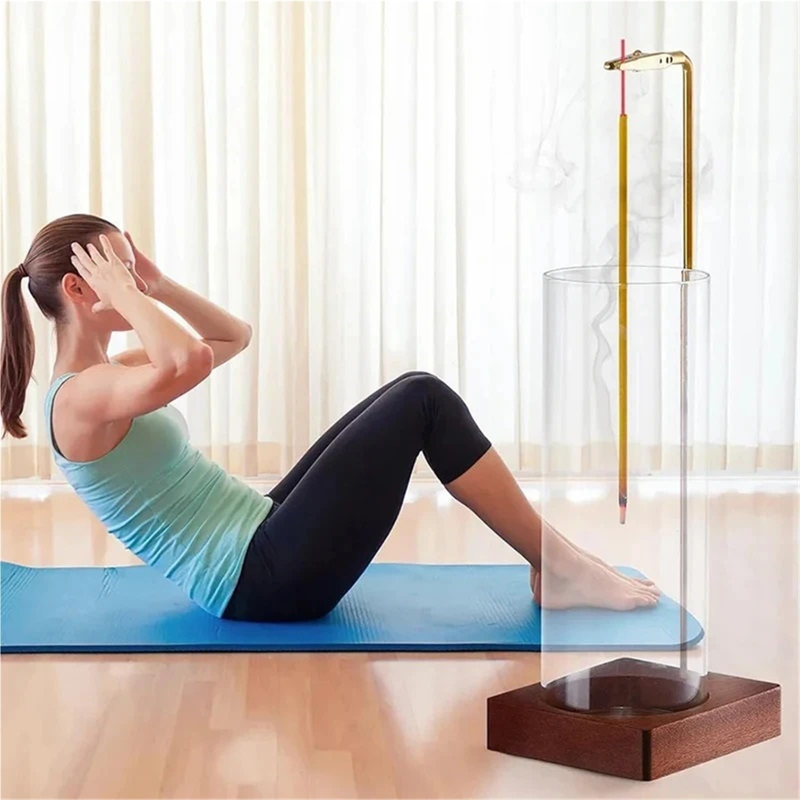 1 pezzo porta incenso, for bastoncini, raccogli cenere in vetro rimovibile, bruciatore di senza disordine, meditazione, yoga, spa Per Casa,Meditazione E Yoga