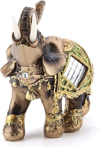 Miniatura 8 de Hztyyier Escultura de estatua de Feng Shui de la suerte de elefante verde, figura china de Feng Shui, figura de elefante de la suerte para
