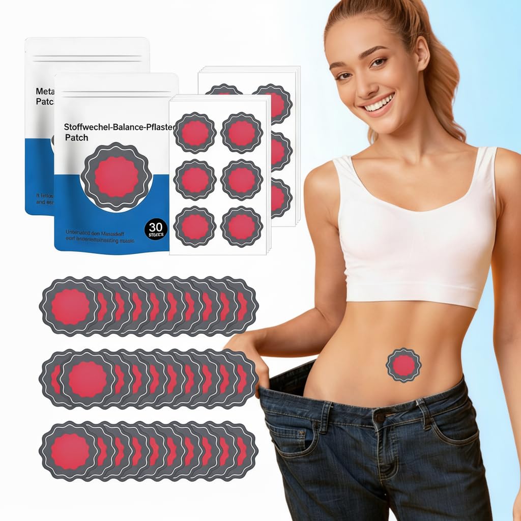 Abnehmpflaster 60 Stück – Metabalance Slim Patch mit pflanzlichen Extrakten, Figurpflege für Bauch & Taille, diskret im Alltag & hautfreundlich