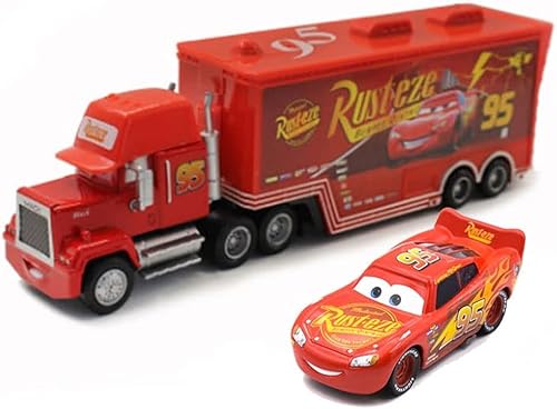 Vista 14 de Movie Cars 2 3 Nuevo Dinoco Hauler NO.51 y Curz Ramirez Racer Speed 2 unidades, vehículos McQueen Jackson Storm Cruz Ramírez