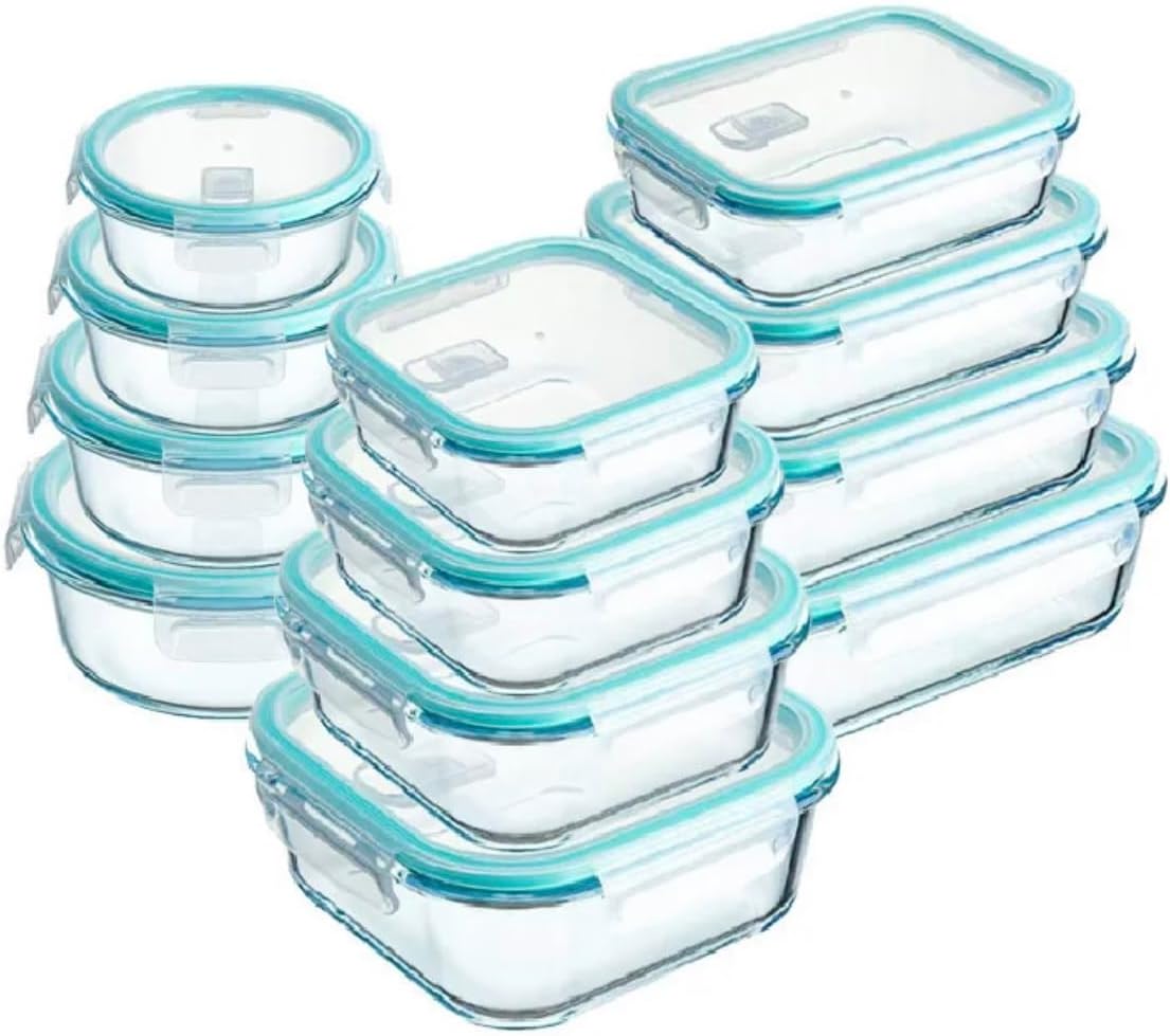 Premium Glass Containers with Lids 4 Pack- Food Storage Containers, Kitchen and Fridge Storage, Airtight Meal Prep Lunch box, Dishwasher Microwave safe, Glass containers with Lids (Rectangle) Premium Glass Containers with Lids 4 Pack- Food Storage Containers, Kitchen and Fridge Storage, Airtight Meal Prep Lunch box, Dishwasher Microwave safe, Glass containers with Lids (Rectangle)