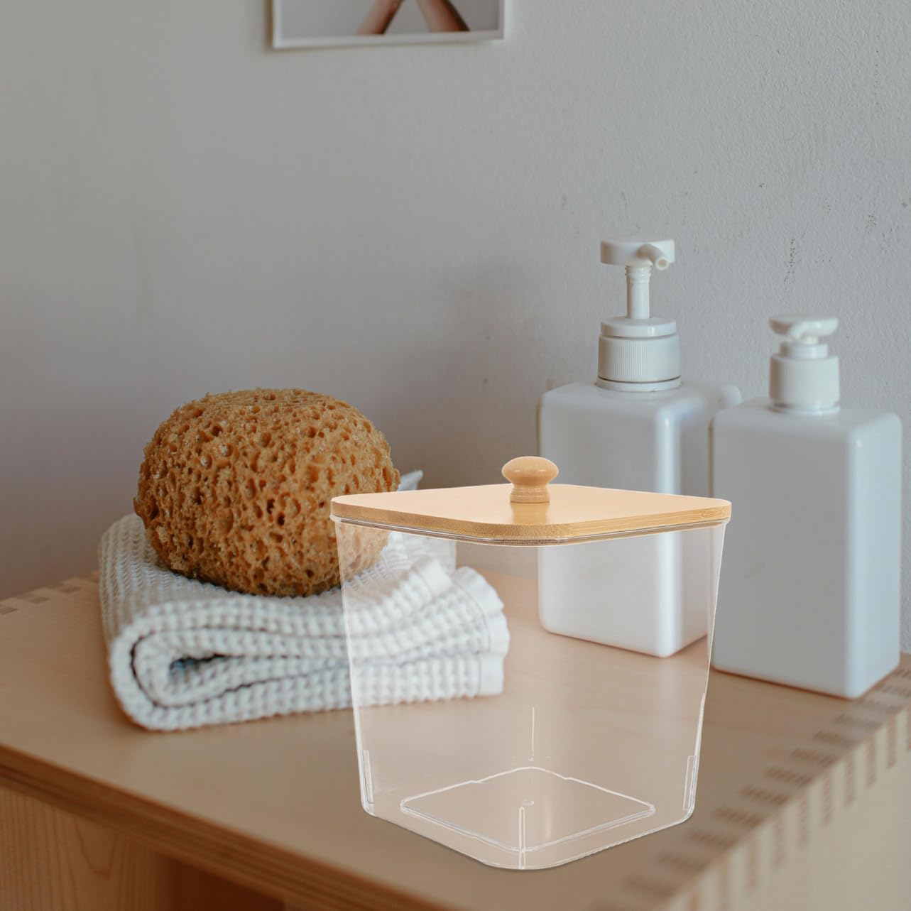 Ciieeo Contenitore Trasparente Con Coperchio Per Detersivi Lavatrice Organizer Lavanderia 6.69X6.10X6.10In Conservazione Capsule Perle Profumate Fogli Asciugatrice