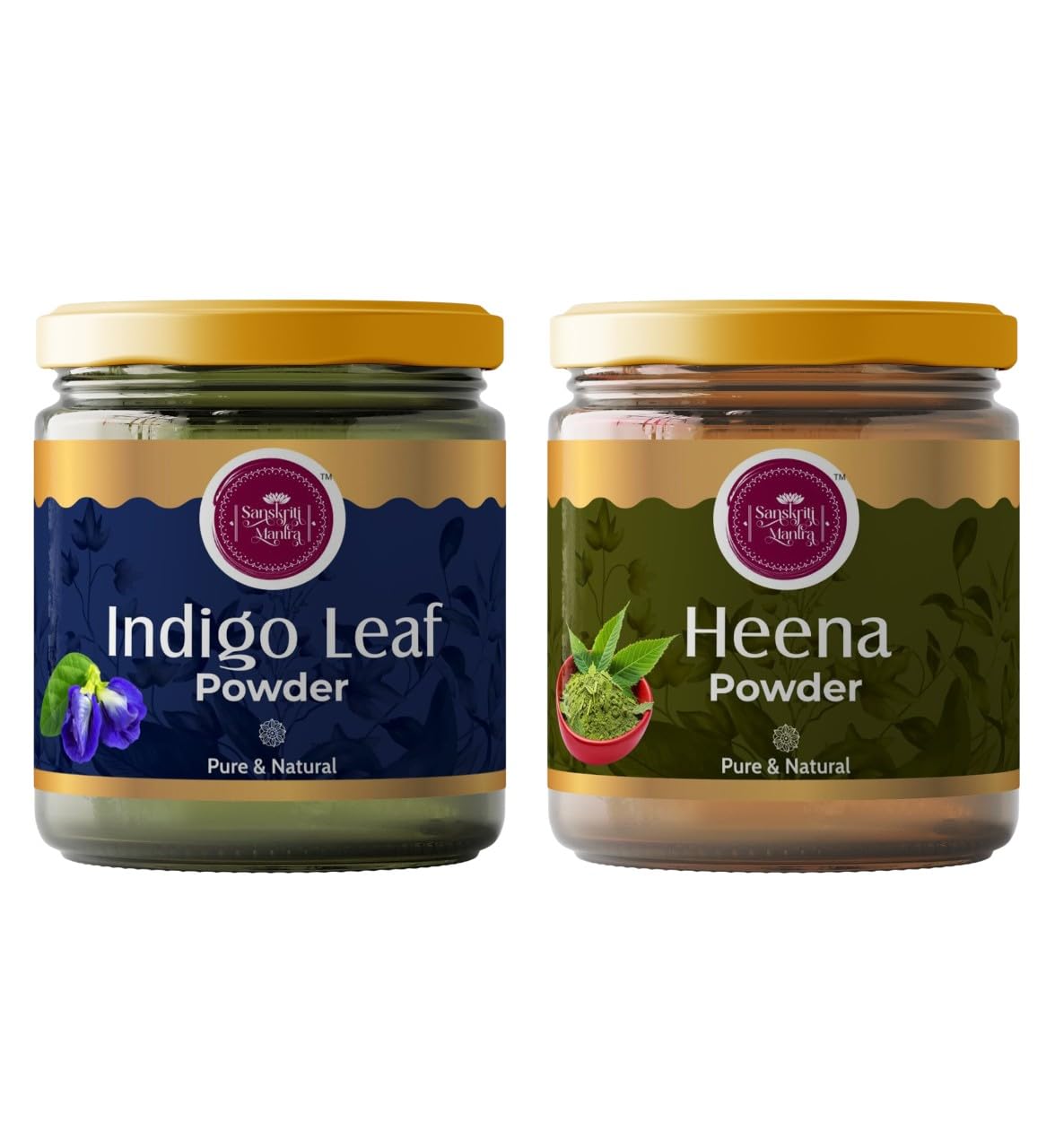 Henna Indigo Powder Combo for Hair Color | Pack of 2 (100 gm Each) | Natural Herbal Hair Dye for Grey Hair Coverage | Herbal Hair Colour-image-40