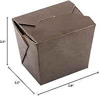 Vista 4 de Restaurantware -Cajas de comida para llevar de 8 onzas, 200 cajas desechables de alimentos para llevar, con bloqueo de pestañas, apilables, cajas
