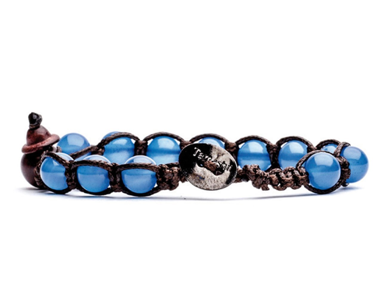 Tamashii Bracciale tibetano in Agata Blu BHS900-18