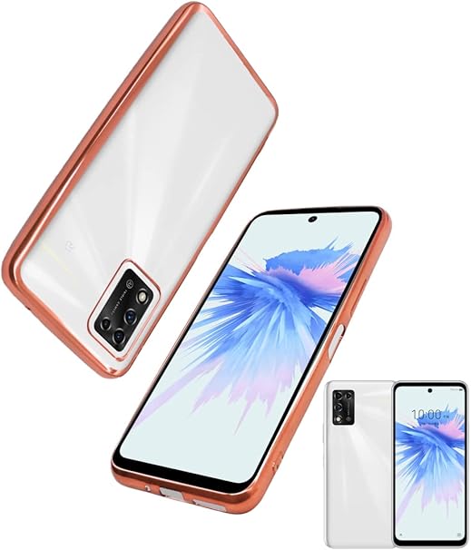 Amazon Co Jp 叶kanae カナエ Zte Libero 5g Ii Y Mobile ケース カバー サイドメッキ加工 スマホケース ローズ クリア 家電 カメラ