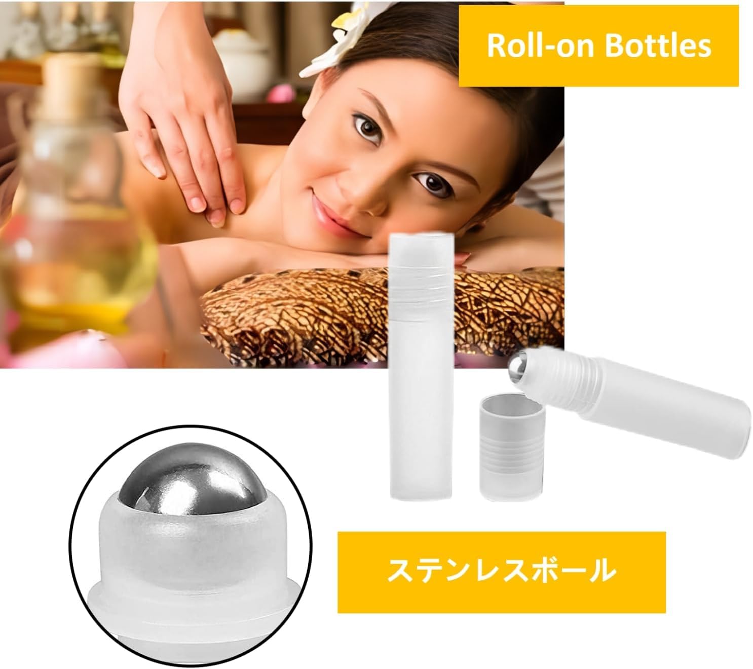 Amazon.co.jp: 10個セット 詰め替え可能 10ml ロールオン ボトル
