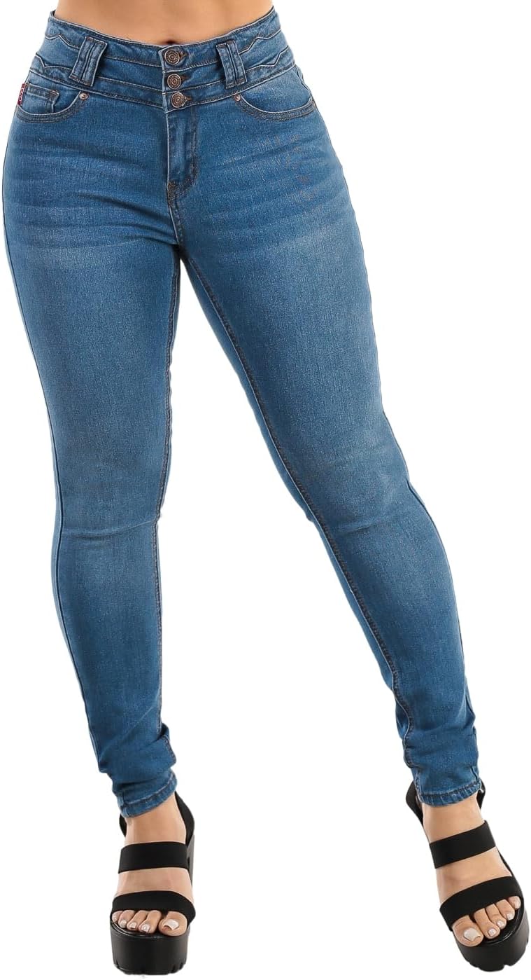 Moda Xpress High Waisted Butt Lifting Jeans for Women Colombian
