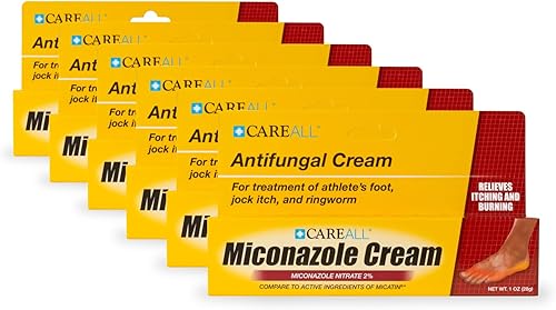 Miniatura 6 de CareAll Crema antifúngica de nitrato de miconazol al 2%, 1.0 onzas (paquete de 6), tratamiento clínicamente eficaz para la mayoría de pies de