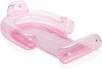 Vista 4 de FUNBOY Clear Inflatable Mesh Pool Float 2-in-1 Pool Chair Float & Mesh Water Hammock 53" Pool Hammock Float for Adults Swimming Pool Accessories &