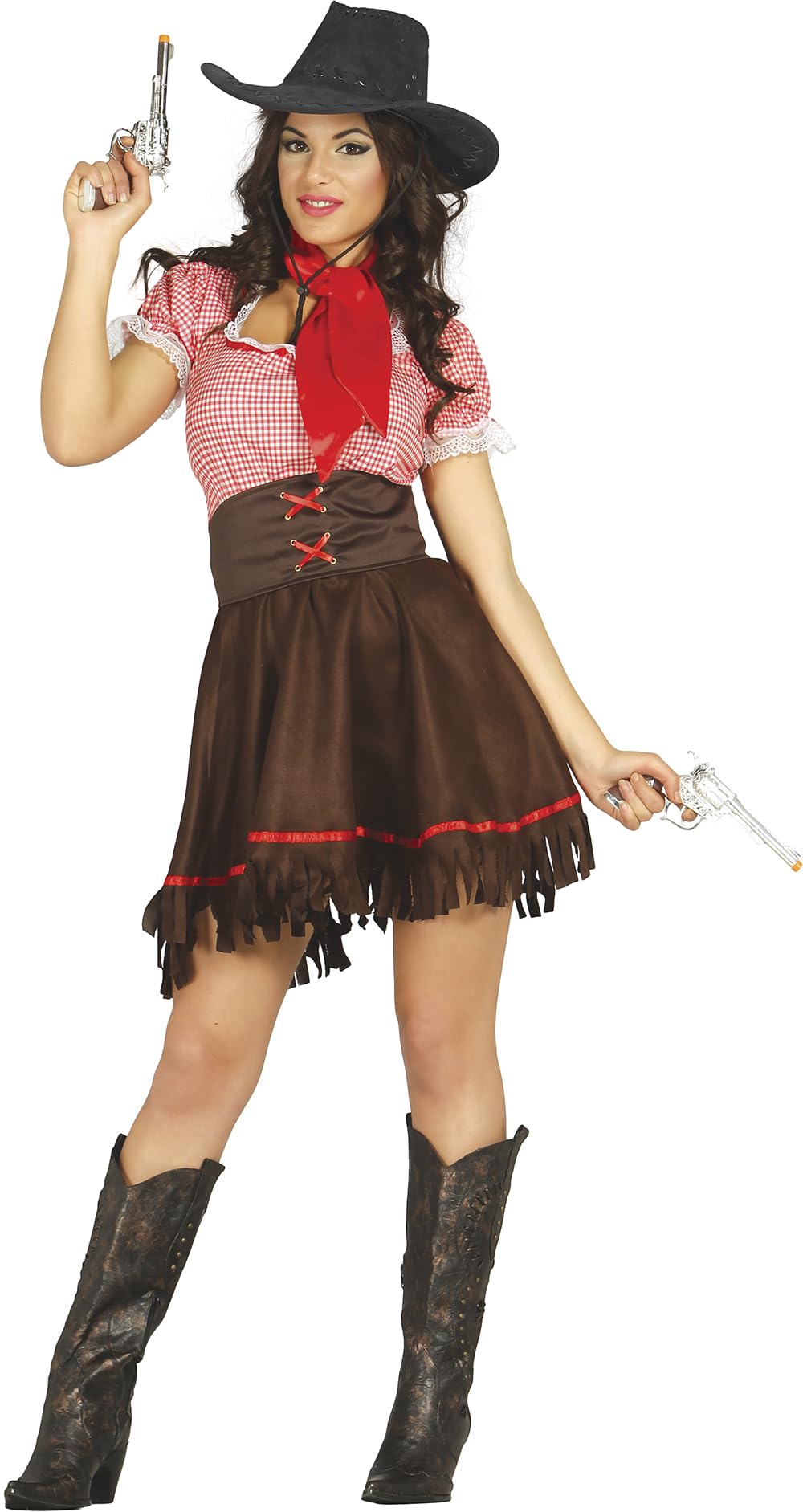 FIESTAS GUIRCA Women's Rodeo Cowgirl Costume Wild West Costume Size L 14-16