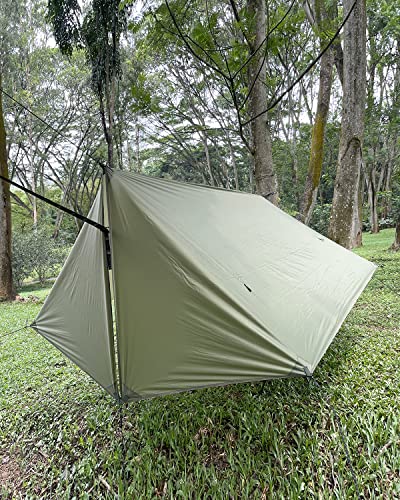 Image of Sunyear Hammock Rain Fly Waterproof - Premium Hammock Tarp with Doors to Stay Warm and Dry in All Seasons | Portable and Lightweight Camp Rain Fly with All Installations Included | 11 Ft / 2lbs