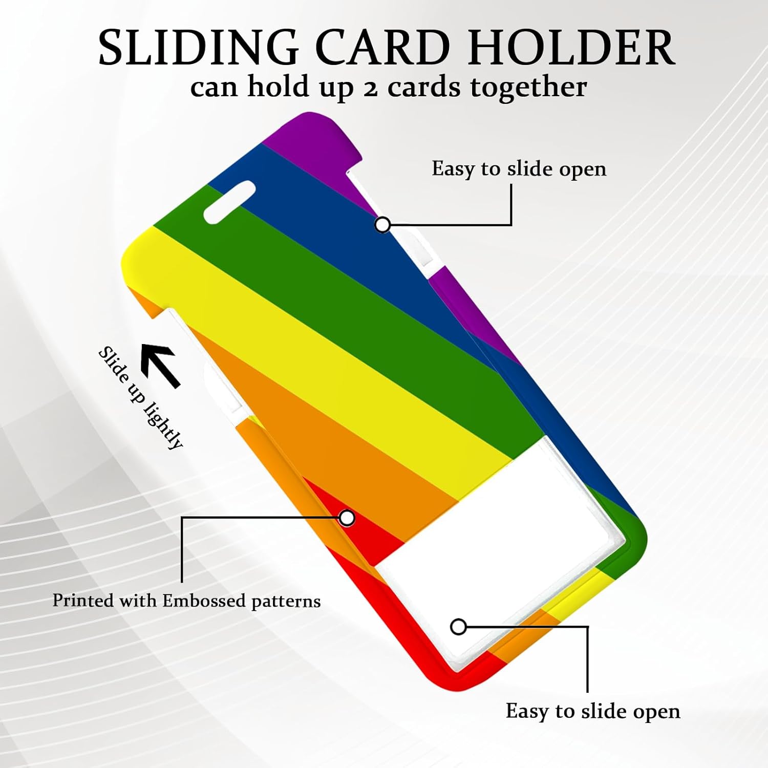 Pride Rainbow LGBT Lanyards for ID Badges, ID Badge Holder with Lanyard Retractable Badge Holder/Reel Lanyard Teacher, Kids - Image 3