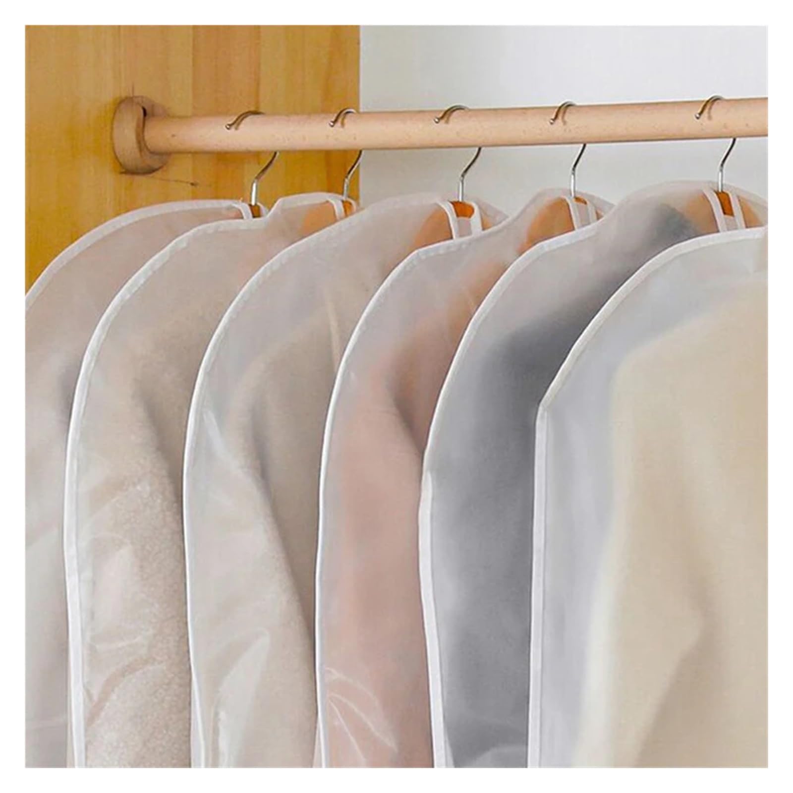 fundas para ropa 5PCS ​Dust Proof Garment Protector Cover Bag Clothes Suit Coat Dust Fully Enclosed With Zipper Waterproof