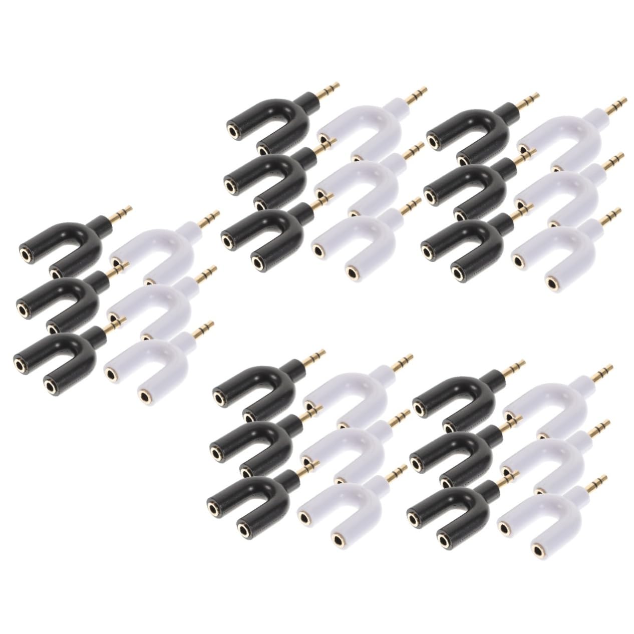 HEMOTON 30 Pz adattatore audio adattatore per cuffie Splitter per cuffie a 2 vie divisore jack Adattatore 1/2 sdoppiatore audio da 3,5 mm auricolare distributore Linea audio amanti
