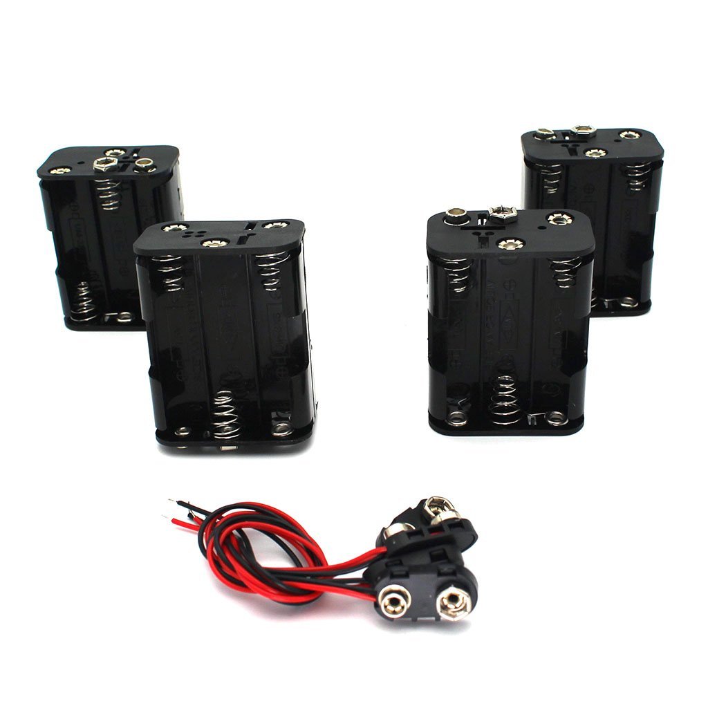 4Set 6 x AA Thicken Battery Holder and T Type Wired Battery Clip Standard Snap Connector-picture-16