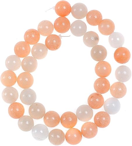 Miniatura 6 de Cuentas de piedra solar para fabricación de joyas, cuentas redondas de piedra de 0.315 pulgadas para pulseras, piedra de jaspe natural, 46