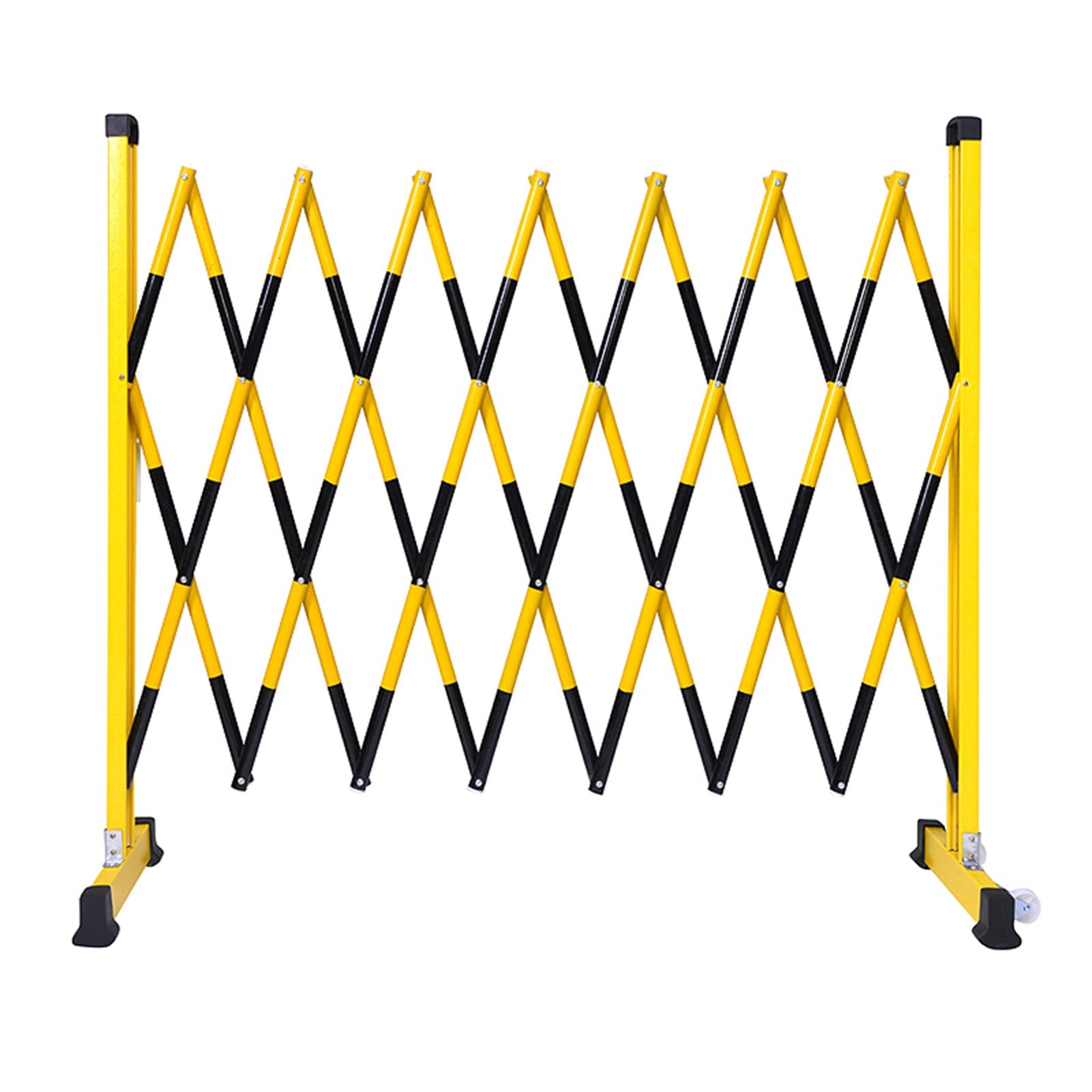 WOTZOV Expandable Barricade,Yellow And Black,Mobile Safety Barrier Gate,Retractable Traffic Fence For Schools Road Construction,Rosso-120X250Cm,Black 120x300cm