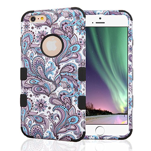 iPhone 6 Case, iPhone 6S Case, JoJoGoldStar Dual Layer Hybrid Slim Fit Plastic and Silicone TPU Hard Cover with Stylus and Screen Protector - European Flowers iPhone 6 Case, iPhone 6S Case, JoJoGoldStar Dual Layer Hybrid Slim Fit Plastic and Silicone TPU Hard Cover with Stylus and Screen Protector - European Flowers
