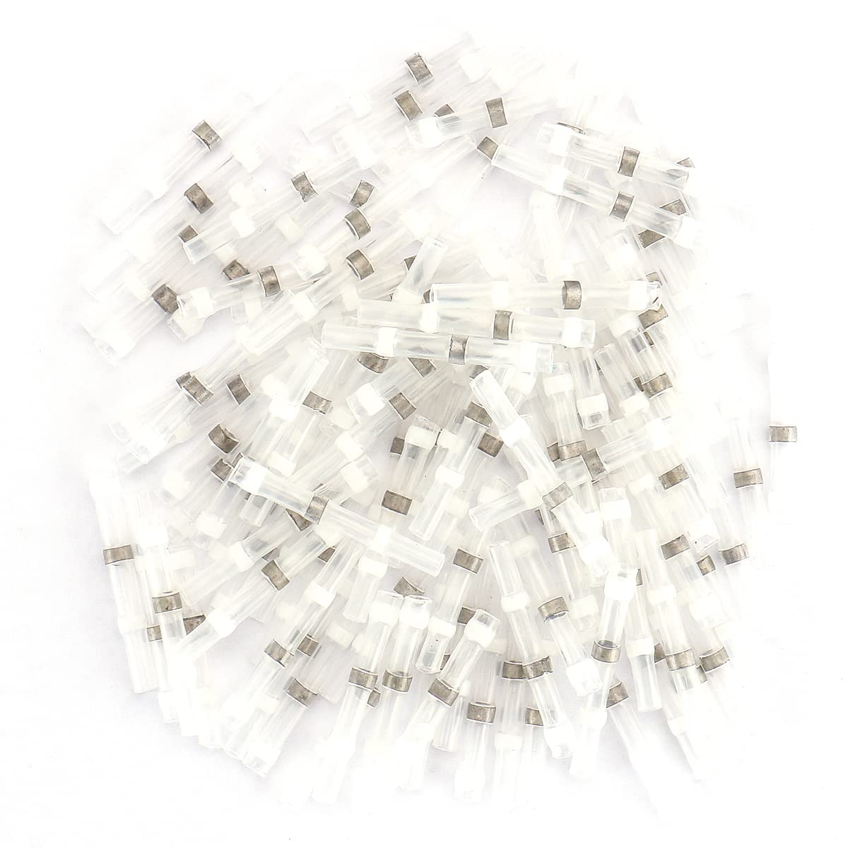 Baomain Connettori per saldare 26-24 AWG, connettori termorestringenti bianchi, impermeabili, isolati, terminali elettrici isolati, SST-11, confezione da 100