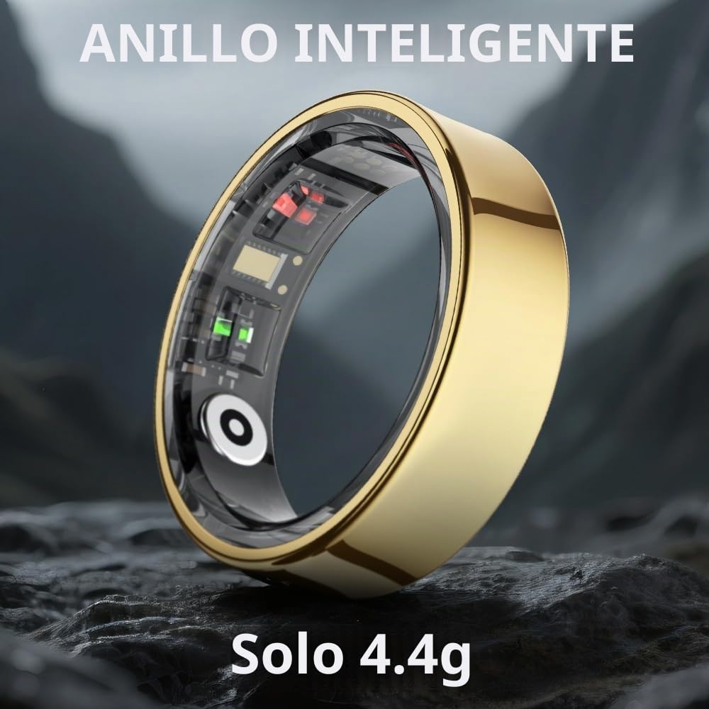 COLMI R09 Anillo inteligente para mujer con seguimiento de temperatura corporal y del sueño, recordatorio de estrés y ciclo, impermeable a 5 ATM, para llevar en pareja, regalo sin tarifa de
