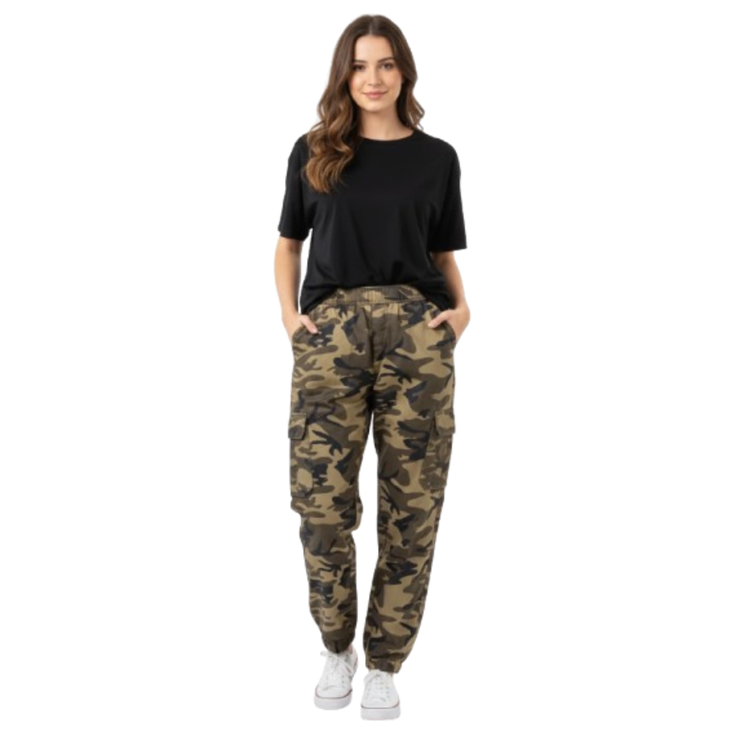 made4good Women’s 100% Cotton Dry-Fit Camouflage Trackpant with 6 Pockets | Jogger-Style Sports, Gym & Training Lower-picture-29