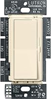 Vista 1 de Lutron Diva LED+ Interruptor Regulador de Luz para Bombillas LED Regulables, Halógenas e Incandescentes, 150 Vatios, Unipolar o 3 Vías, Almendra