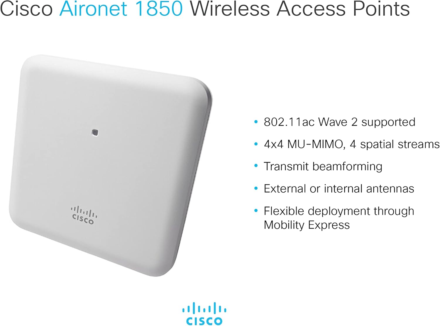 Cisco Aironet 1850 Wireless Access Point features summary