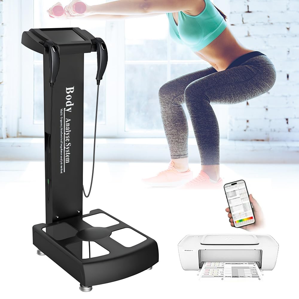 HNZXIB Black Professional Full Body Fat Analyzer, Body Scanner Composition Analysis Machine,Gym Body Composition Analyzer, Health Monitoring Fat Measurin Device,Composition Analysis Instrument