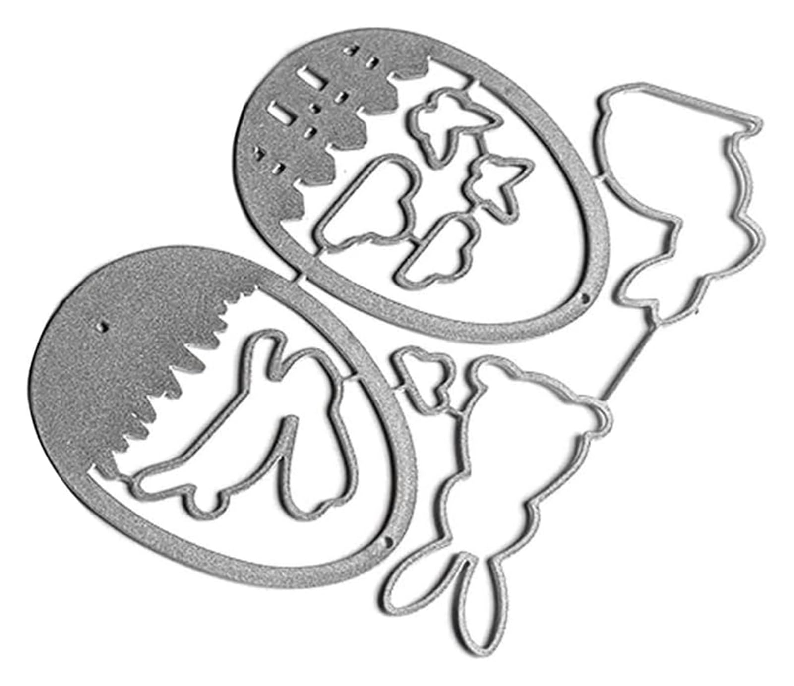 Fustella Metallica Per Goffratura – Conigli Pasquali In Bicicletta – 87x93 Mm – Per Scrapbooking, Biglietti E Decorazioni Fai-da-te - 2