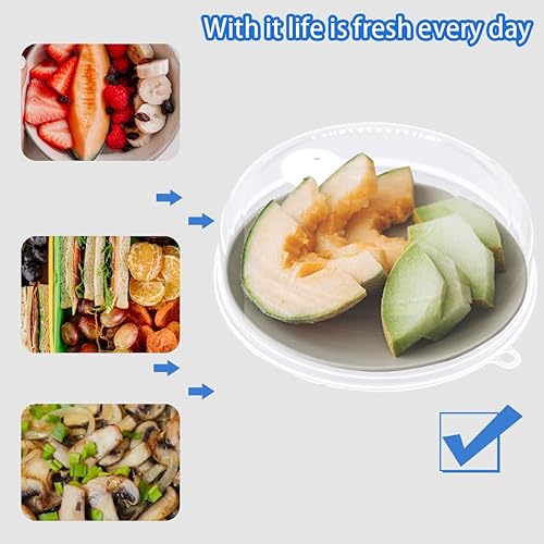 Miniatura 2 de Cubierta para salpicaduras de microondas para alimentos, rejillas de ventilación de vapor sin BPA, con mango de fácil agarre, cesta escurridor de