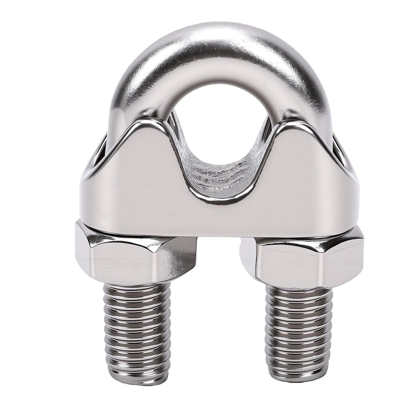Jeffergarden Morsetto per Fune in Acciaio Inox 304, Staffa a U, 20 Pezzi per Applicazioni Marine