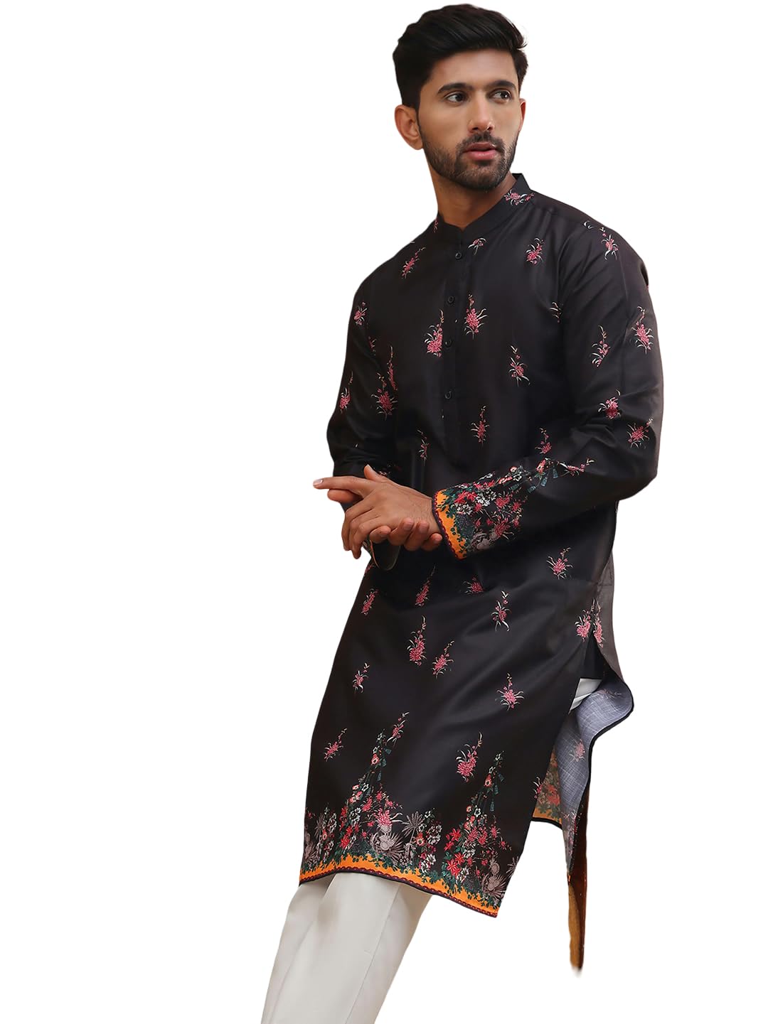jompers Cotton Blend Printed Straight Kurta Pyjama-picture-34