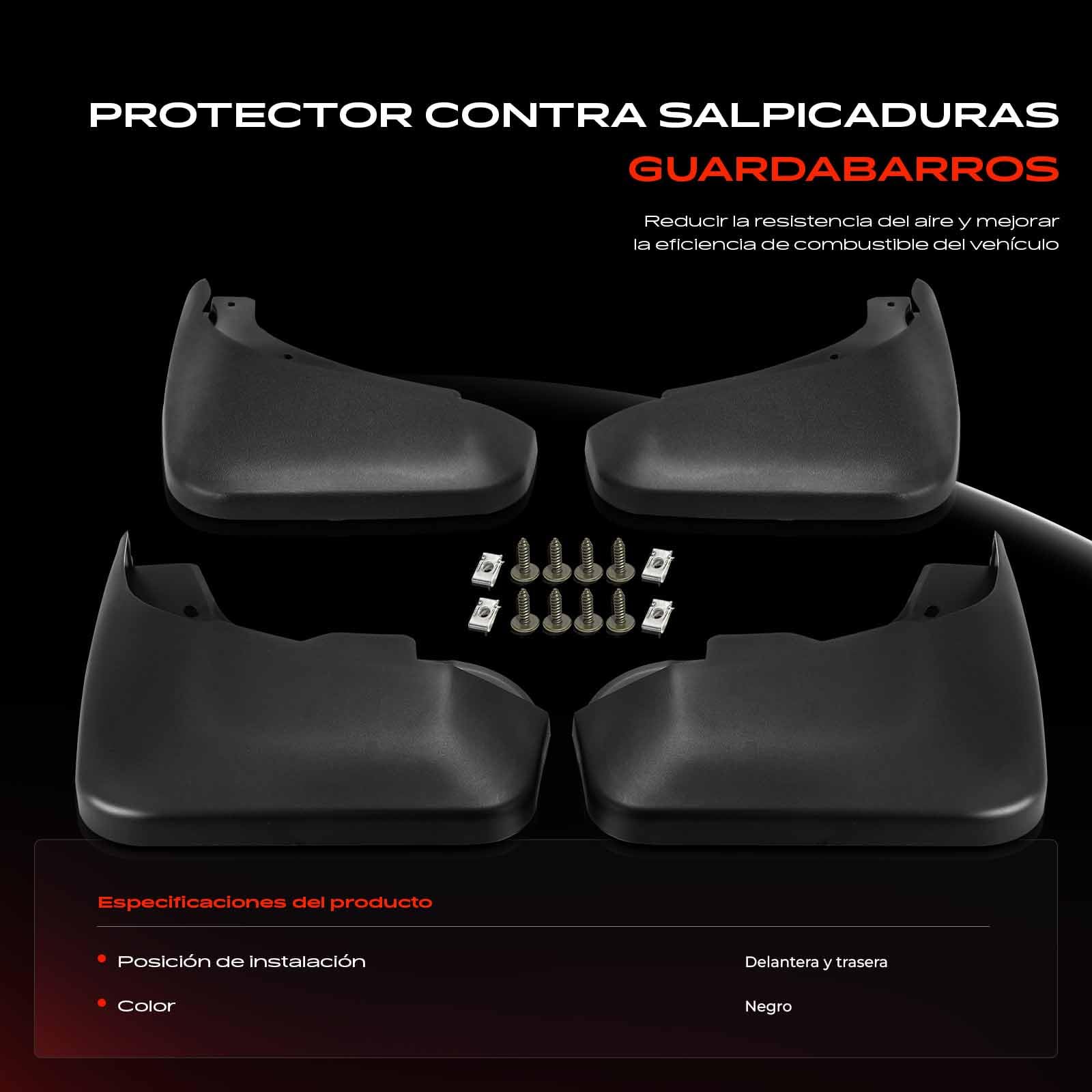 Frankberg 4x Protectores contra salpicaduras GuardaBarros Trasero izquierdo derecho Abajo Delantero Compatible con Q7 4LB Q7 4L SUV Replace# 2007-2015 Q7