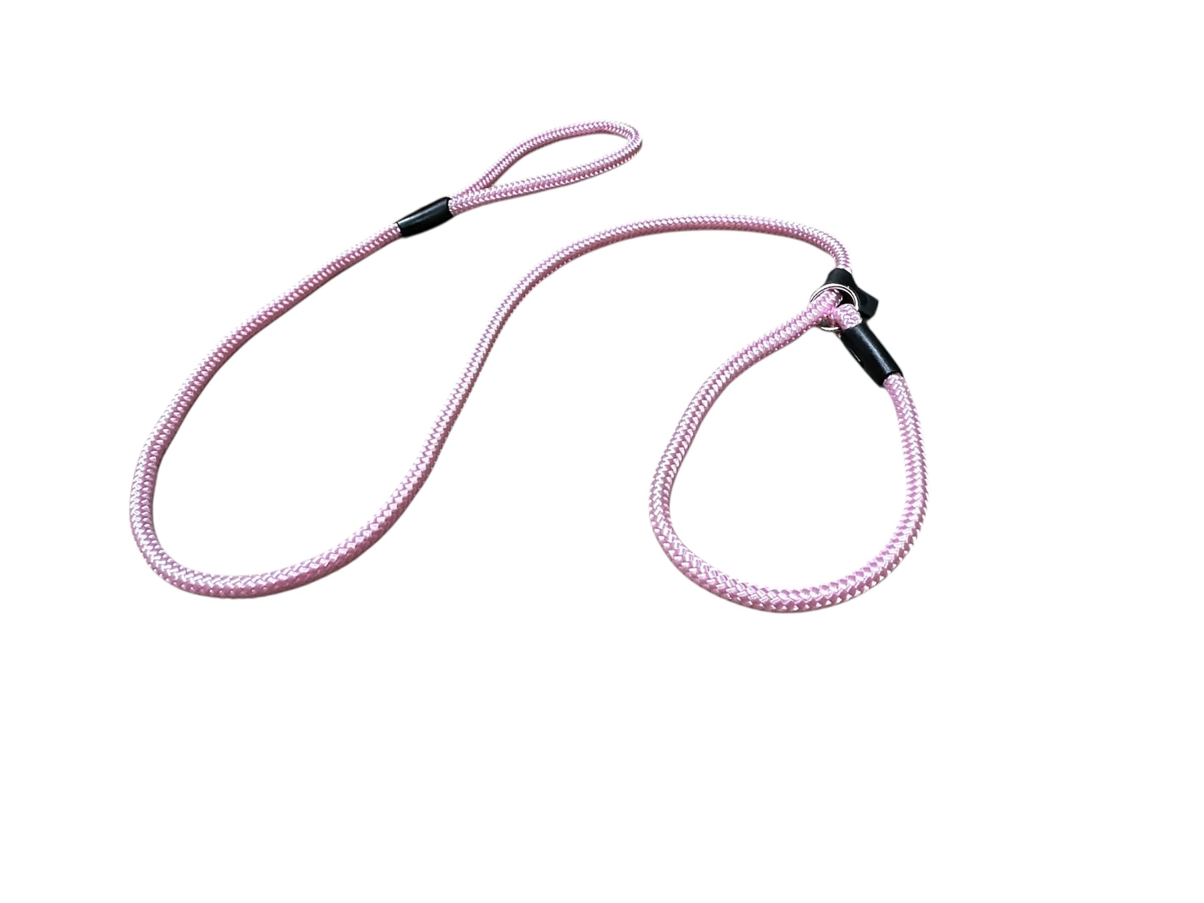 Extremely Durable Dog Rope Leash, Slip on Premium Soft Nylon Lead, Strong, Sturdy Comfortable Leash Supports the Strongest Pulling Small Medium Large Dogs (Pink, 0.6 Small)