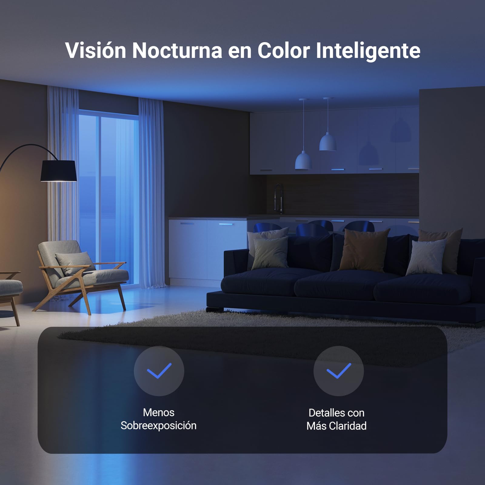 EZVIZ 4K Cámara Vigilancia WiFi Interior 360°, Cámara IP 8MP AI Deteccion de Personas/Ruido, Vision Nocturna en Color, Seguimiento y Zoom Automático, Llamada Bidireccional, Soporta 512GB, CP1 Pro