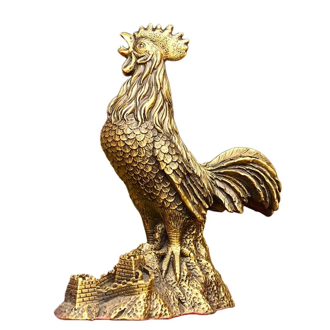 GLETSF 1 PCS Brass Bull Figurine Chinese Zodiac Figurines Fengshui Wealth Figurines Brass Figurines Animals Ornament Figurine for Bookshelf Decoration,Copper Money Bull