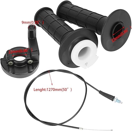 Miniatura 6 de Kit de mango de cable de acelerador giratorio de 7/8 pulgadas de 0.866 in para 50, 90, 110, 125, 140, 196, 212 cc, con botón de interruptor de