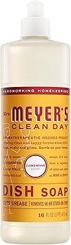 MRS. MEYERS CLEAN DAY Liquid Dish Soap, Clementine Scent 16 Fl Oz