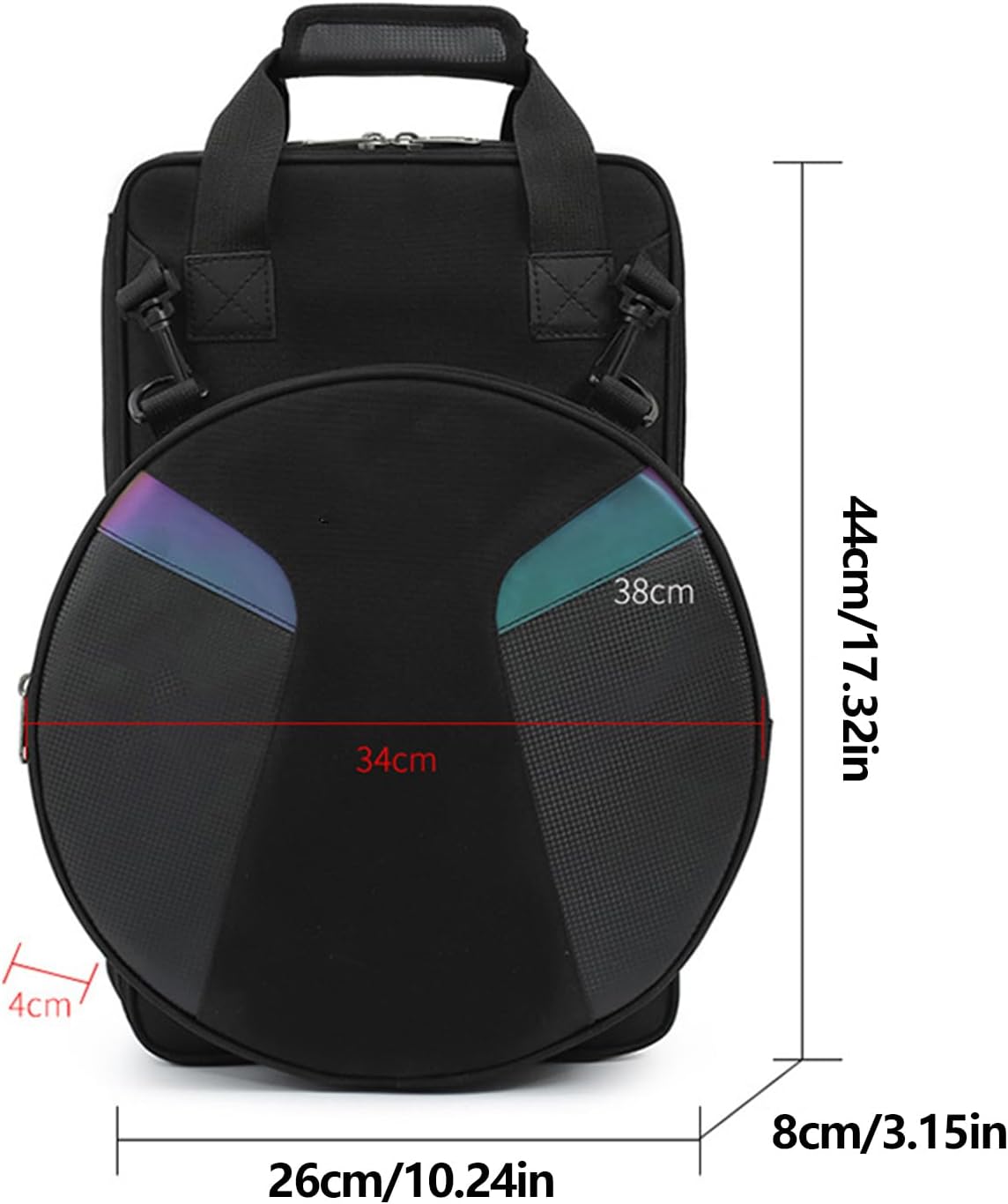 Professional 12inch Practice Pad Backpack with Breathable Padding and Storage Space Polyester Texture for Drum Use Musician Travel Drum Bag image 3