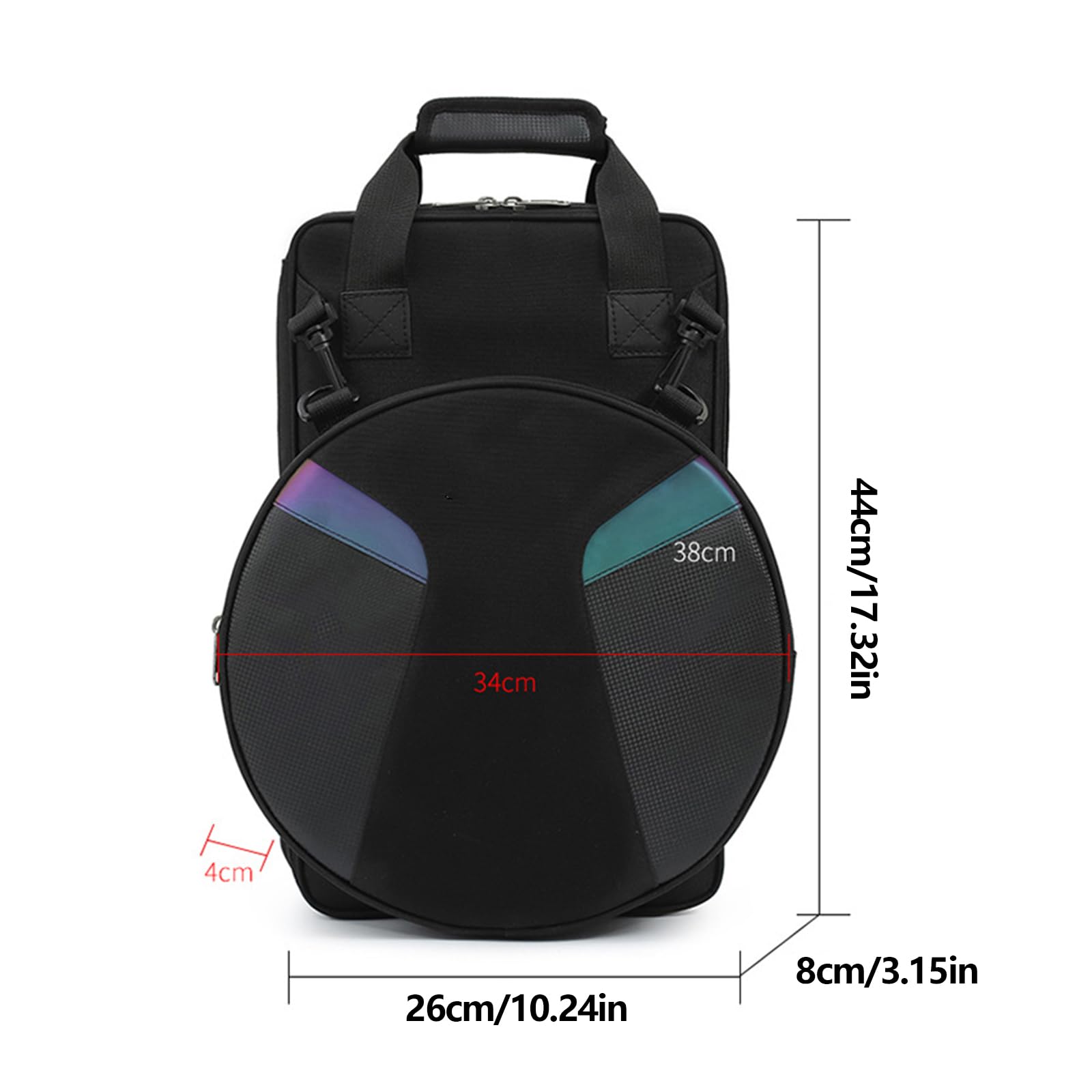 Praktischer 12-Zoll Rucksack für leise Trommeln mit wasserdichtem Design und verstellbarem Schultergurt, geeignet einfachen Tragen einer kompakten Tasche für Trommelausrüstung