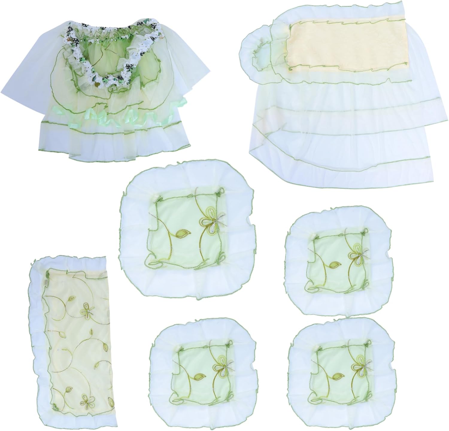 7pcs Decorative Butterfly Lace for Desktop Computer Lightweight Easy to Clean for Home Decor and Use